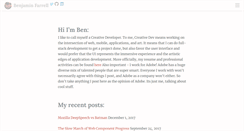 Desktop Screenshot of benfarrell.com